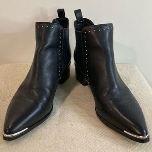 MARC FISHER  SZ 7.5 Idalee Chelsea Pointy Toe Studded Ankle Boots Booties